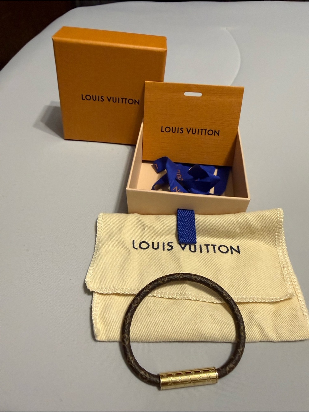 Louis Vuitton Confidential Bracelet - Size 19, brown monogram